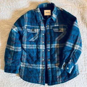 Children’s quilted, lined flannel shirt/jacket
